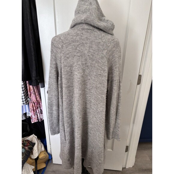 Juicy Couture Y2K Embellished Long Open Cardigan Hoodie Gray Silver Sparkle L - Picture 3 of 9